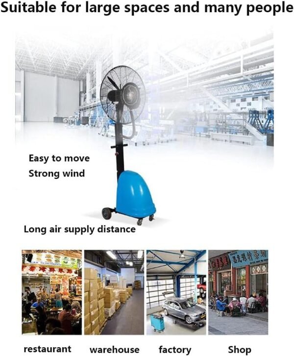 COOLING HIGH POWER MISTING FAN-WATER TANK-مروحة رذاذ عالية الطاقة للتبريد – خزان مياه