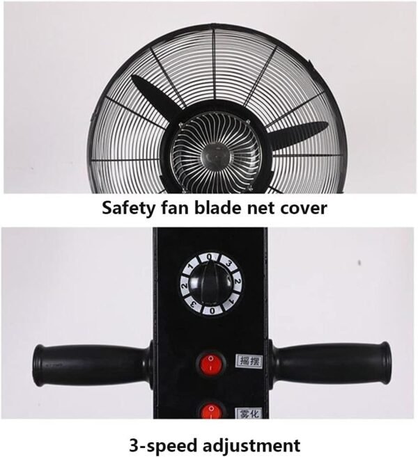 COOLING HIGH POWER MISTING FAN-WATER TANK-مروحة رذاذ عالية الطاقة للتبريد – خزان مياه
